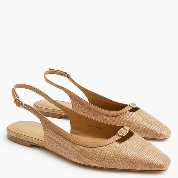 J. Crew Shoes - J.Crew Woven Slingback Flats Size 7